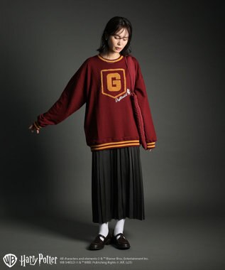 Green Parks ハリー・ポッター／サガラ刺繍ロゴプルオーバー Red