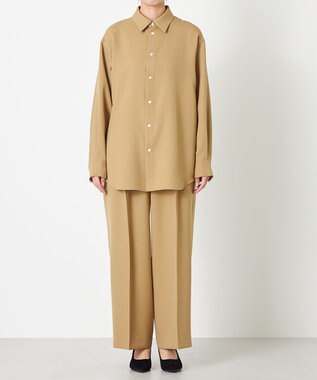 NAVE 【ReNAVE】ウォッシャブルツイル シャツ キャメル系