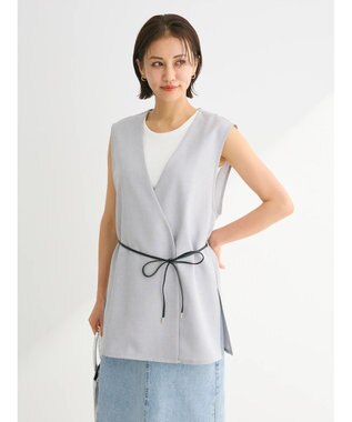 Green Parks 接触冷感　ベルト付きベスト Light Gray