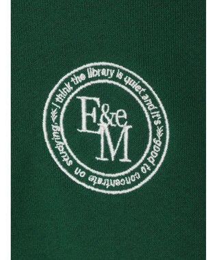 earth music&ecology ハーフＺＩＰサークルロゴ刺繍裏毛プルオーバー Green