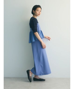 Green Parks ａ．ラメシャギーニットプルオーバー Navy