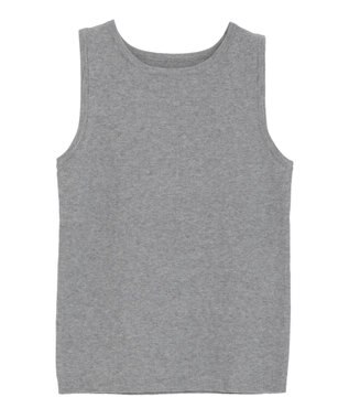 Green Parks SET2点Zipニットカーディガン+アメスリタンク Gray Mixture