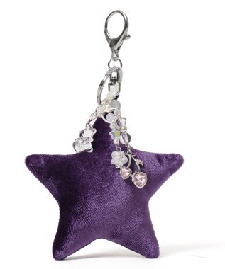 WEGO ベロアスターキーホルダー パープル