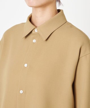 NAVE 【ReNAVE】ウォッシャブルツイル シャツ キャメル系