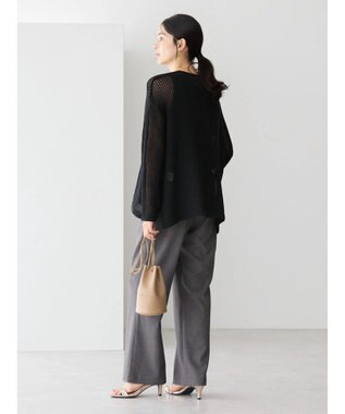 AMERICAN HOLIC 透かし編みメッシュニットプルオーバー Brown