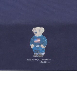 MOONBAT 【WEB限定/遮光率100%/遮熱/UV/耐風】POLO RALPH LAUREN（ポロ ラルフローレン）晴雨兼用日傘 ポロベア 無地 折りたたみ傘 ディープブルー