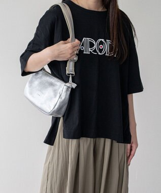 INTER-CHAUSSURES 【RIPANI】スポーティベルト・シルバーショルダーバッグ シルバー