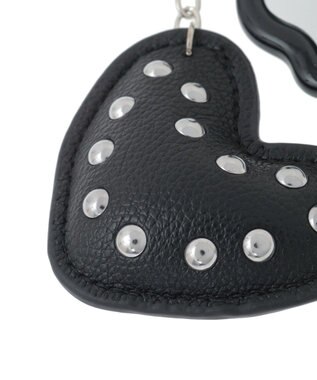 earth music&ecology ハートモチーフミラー付きチャーム Black