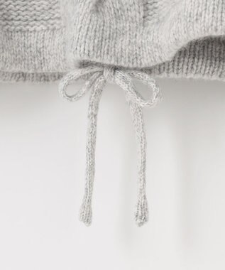 JOSEPH ABBOUD 【インポート素材/軽量】ベビーアルパカ ニットパーカー ライトグレー系