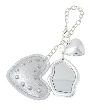 earth music&ecology ハートモチーフミラー付きチャーム Silver