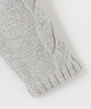 JOSEPH ABBOUD 【インポート素材/軽量】ベビーアルパカ ニットパーカー ライトグレー系