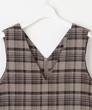 J.PRESS LADIES クラシカル ツイード タータン ジャンパースカート ブラウン系3