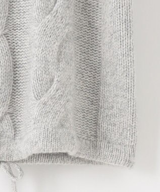 JOSEPH ABBOUD 【インポート素材/軽量】ベビーアルパカ ニットパーカー ライトグレー系