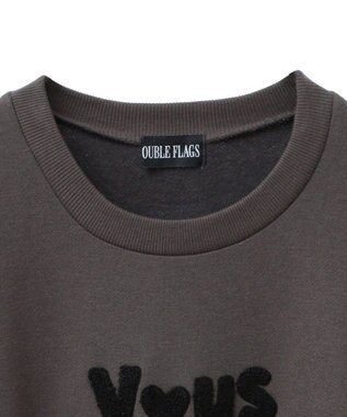 Green Parks ・ＤＯＵＢＬＥ　ＦＬＡＧＳ　サガラ刺繍スウェット Charcoal Gray