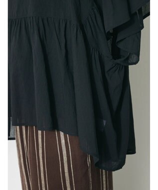 CRAFT STANDARD BOUTIQUE ウ゛ィンテージボイルティアード切替ブラウス Black