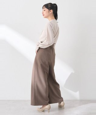 earth music&ecology フロントタックブラウス Beige