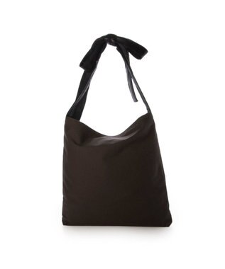 UNBILLION ペルケ perche / FOOD TEXTILE×牛革ソフトリボンハンドルトート ブラック