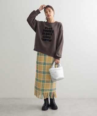 Green Parks ・ＤＯＵＢＬＥ　ＦＬＡＧＳ　サガラ刺繍スウェット Charcoal Gray