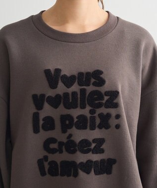 Green Parks ・ＤＯＵＢＬＥ　ＦＬＡＧＳ　サガラ刺繍スウェット Charcoal Gray