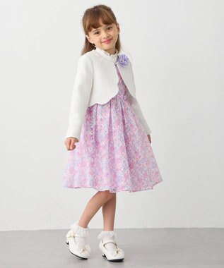 ANY KIDS 裾スカラップノーカラージャケット ホワイト