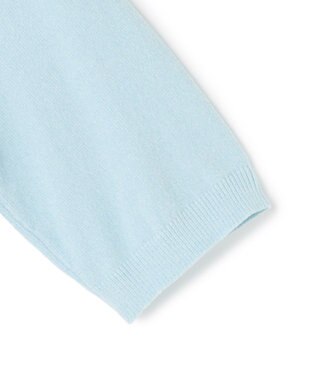 UNFILO L ベロアモール ハーフスリーブニット サックス