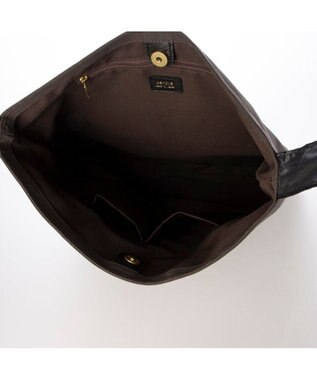 UNBILLION ペルケ perche / FOOD TEXTILE×牛革ソフトリボンハンドルトート ブラック