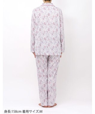 WACOAL パジャマ 長袖 長ズボン 綿100%(本体) 天竺素材 ミントン レディース NDX560 /ワコール ホワイト