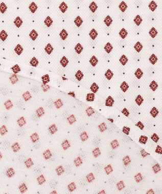 JOSEPH ABBOUD 【綿100％・ストレッチ・イージーケア】コンフォートジャージー プリント シャツ ワイン系5