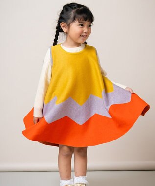 ami amie ノースリーブギザギザワンピース 85cm～130cm