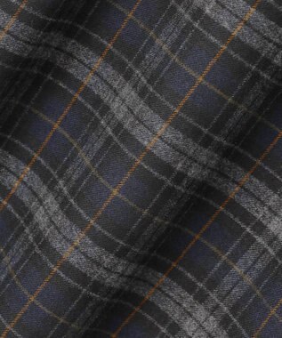 J.PRESS LADIES 【洗える】チェルビックチェック セミワイド パンツ ネイビーチェック系3