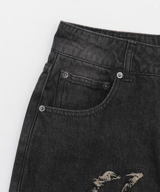 WEGO スーパーバギーフリンジデニムショーツ 柄2