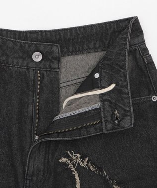 WEGO スーパーバギーフリンジデニムショーツ 柄2