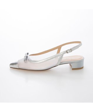 MODE ET JACOMO <MODE ET JACOMO>リボンモチーフチュールバックベルト シルバー