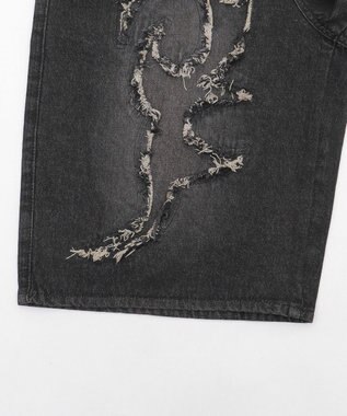 WEGO スーパーバギーフリンジデニムショーツ 柄2