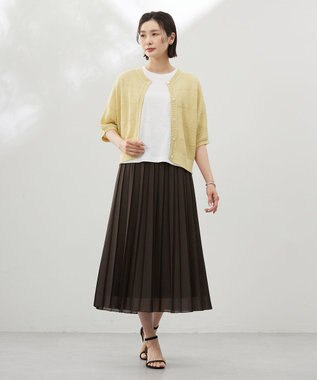 J.PRESS LADIES 【洗える】スパンコール Ｔシャツ オフホワイト系