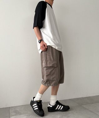 WEGO ケミカルカーゴショーツ カーキ