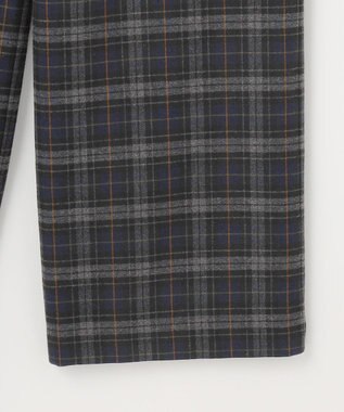 J.PRESS LADIES 【洗える】チェルビックチェック セミワイド パンツ ネイビーチェック系3