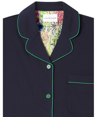 une nana cool 【綿100％】40ハイゲージ天竺半袖パジャマ MADE WITH LIBERTY FABRIC BL