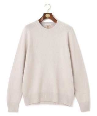 J.PRESS MEN カシミア サドルショルダー クルーネック ニット ライトグレー系