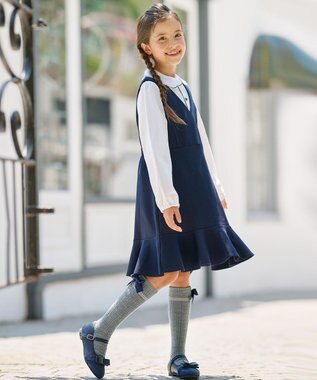 組曲 KIDS 【13-24㎝】ローゲージ ハイソックス グレー系