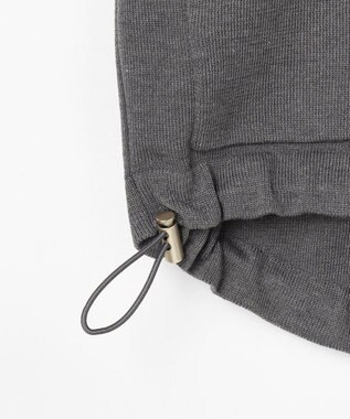 ANY L スウェットライクハーフジップニット グレー