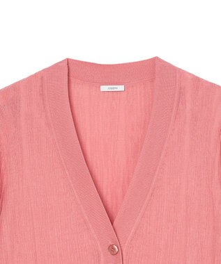 JOSEPH クリンクルリブ　カーディガン Blush