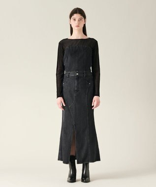 GRACE CONTINENTAL デニムビスチェ ブラック