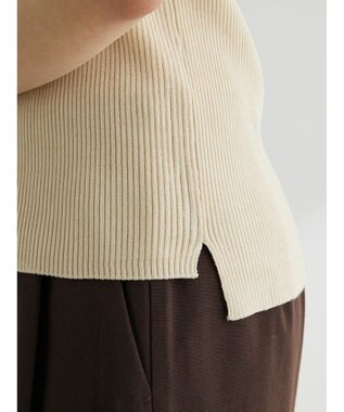 Green Parks 袖ギャザーラグランニットプルオーバー Off White