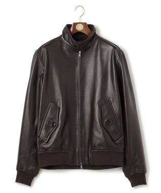 J.PRESS MEN ナッパレザー ゴルフジャケット ダークブラウン系