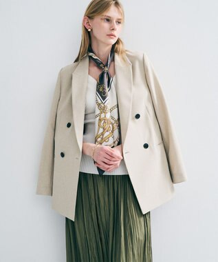 uncrave ウォッシャブルドライサップ ジャケット シャンブレーベージュ