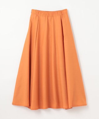 GRACE CONTINENTAL リネンタッチタックフレアスカート オレンジ