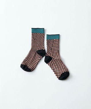 TRICOTE CHACKERD LINK SOCKS／チェッカードリンクソックス 72PINK