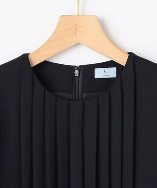 組曲 L 【KUMIKYOKU NAVY】フロントタックドレス ネイビー系