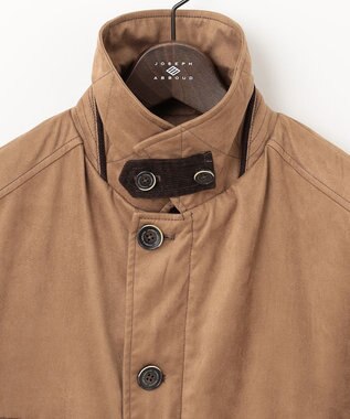 JOSEPH ABBOUD 【キルトレスダウン】ナチュラルダイスウェード ダウンコート キャメル系